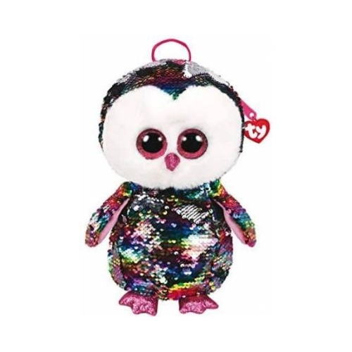 Rucsac de plus cu paiete bufnita, TY