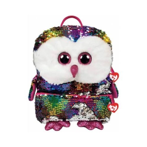 Rucsac de plu cu paiete bufnita Owen, TY