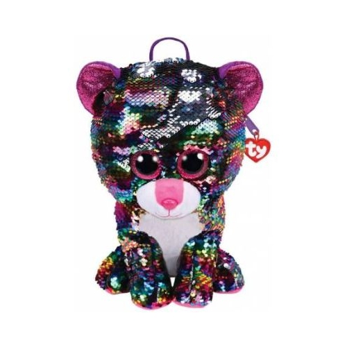 Rucsac de plus cu paiete leopardul Dotty, TY