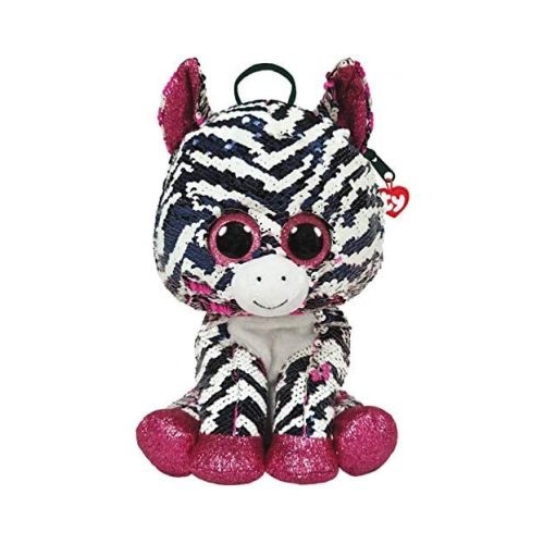 Rucsac de Plus cu Paiete Zebra Zoey 25 cm, TY