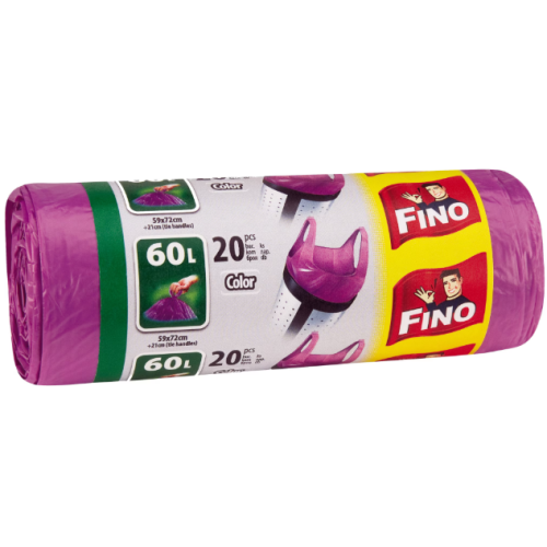 Saci Menajeri Fino HD, Colorati, 60 l, 20 Bucati