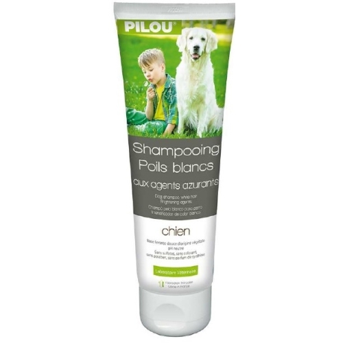 Sampon pentru caini cu blana alba, 250 ml, Pilou