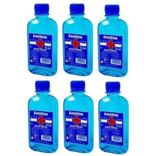 Pachet Saniblue Spirt/Alcool sanitar 70%, 6buc x 200 ml