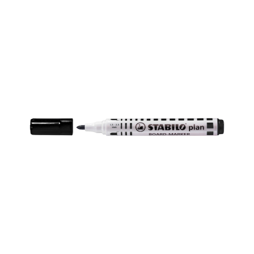 Marker pentru tabla Stabilo Plan 64, varf rotund, 2. 5-3. 5mm, negru ( SW6411 )