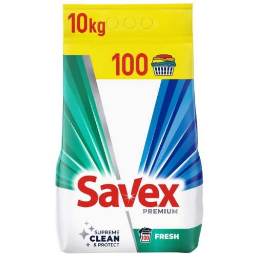 Savex Premium Detergent pudra pentru haine/rufe, Fresh, 100 spalari, 10kg Supreme Clean