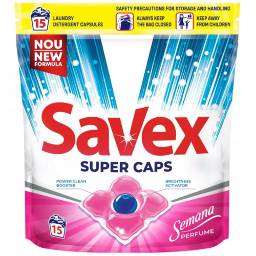Detergent automat capsule Savex super SEMANA PARFUME 15buc