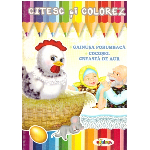 Citesc si colorez. Gainusa porumbaca, editura Dorinta. Carte educativa cu povesti pentru copii.