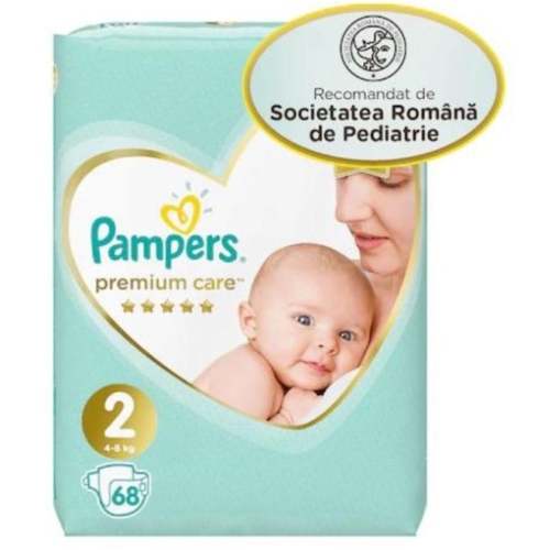 Scutece marimea 2 4-8 kg, 68 buc, Pampers - Premium Care