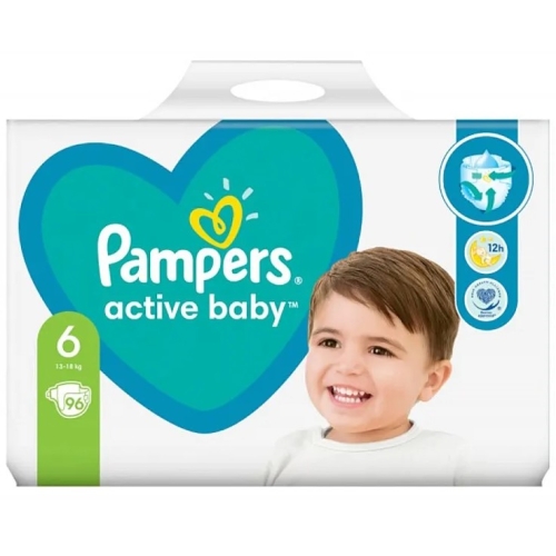 Scutece marimea 6 13-18 kg, 96 buc, Pampers - Active Baby
