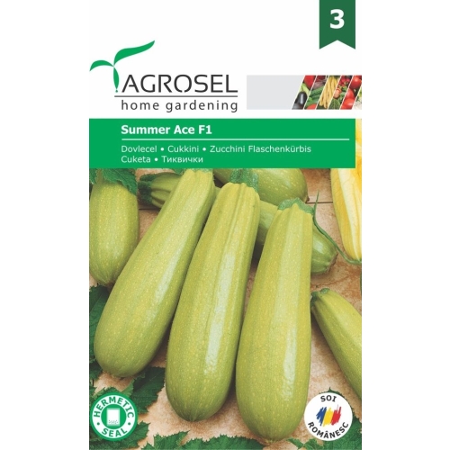 Seminte Dovlecel Summer Ace F1, 10 seminte, Agrosel