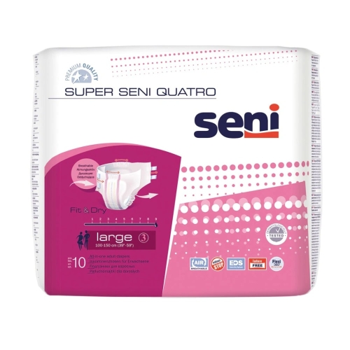 Scutece pentru adulti Seni Super Quatro Large, 10 buc