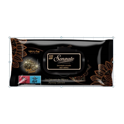 Servetele umede 120 buc. cu capac, Senzate Gold Stone