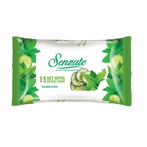 Servetele umede Cucumber&Mint, 15 buc, Senzate	
