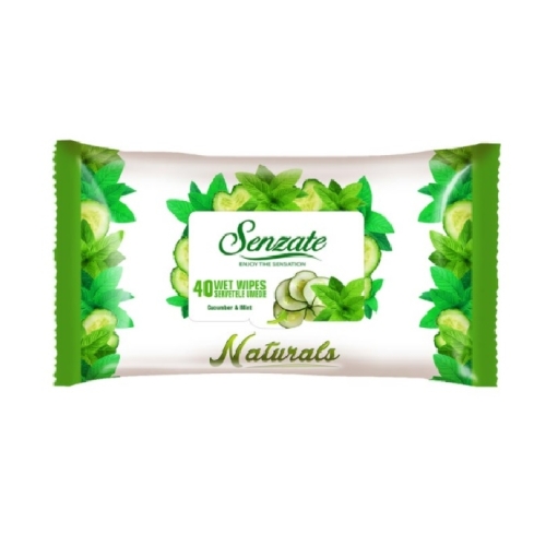 Servetele umede Cucumber&Mint, 40 buc, Senzate	