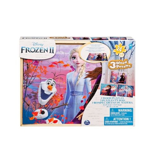 Set 3 puzzle-uri Frozen 2, lemn, Spin Master