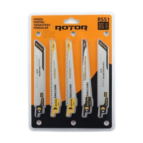 Set 5 Panze fierastrau sabie pentru Lemn/Metal ROTOR RSS1