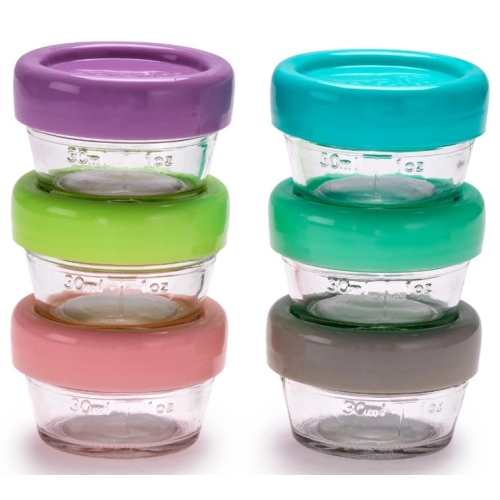Set 6 recipiente sticla pentru hrana bebe 59 ml Melii