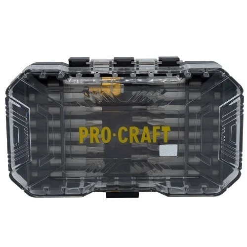 Set biti PROCRAFT BS-37, 37 piese, biti, adaptoare priza, ,chei cu piulita