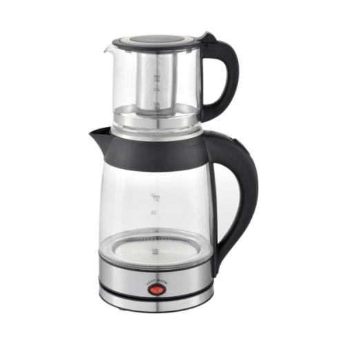 Set fierbator electric plus ceainic, argintiu, putere 2200W, capacitate 1.8L si 0.8L, Zilan