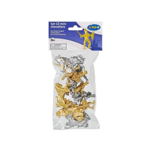 Set figurine mini Cavaleri, 12 piese, Papo