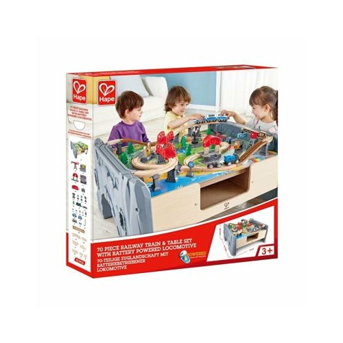 Set Masa cu locomotiva si 70 de sine, HAPE