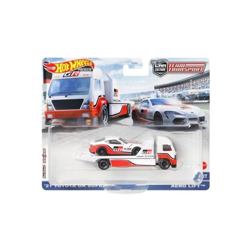 Set transportator Aero Lift cu masinuta Toyota 21 GR Supra, Hot Wheels