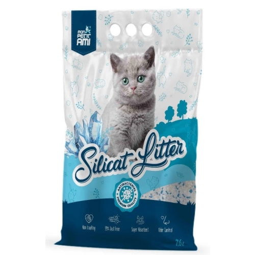 Asternut-igienic-pentru-pisici,-Silicat-Classic,-7.6 L,-Mon-Petit-Ami