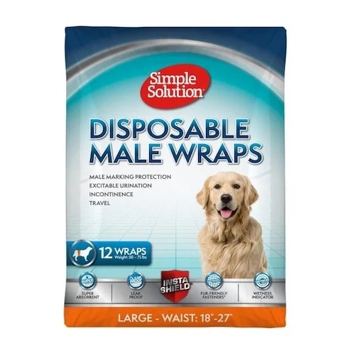 Scutece caini masculi talie mare, 12 buc., Simple Solution