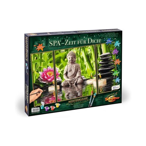 Kit pictura 3 tablouri pe numere Spa timp pentru tine, Schipper