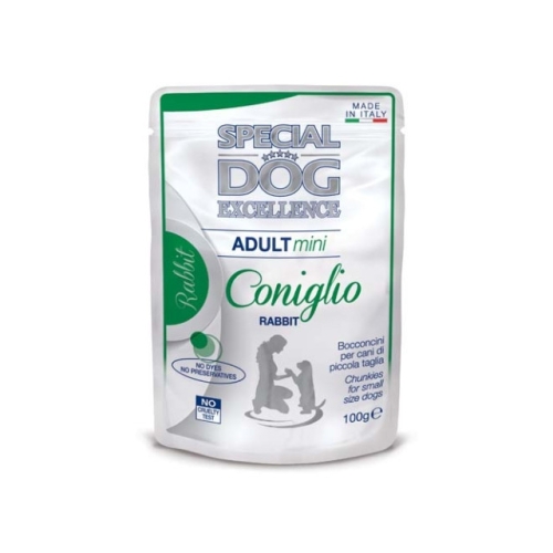 Special Dog Excelence Pouch Hrana Umeda, Mini Adult, Iepure, 100 g