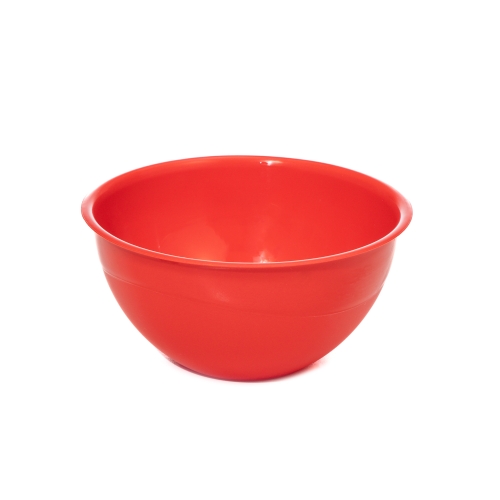 Bol plastic, rotund, capacitate 1L, rosu
