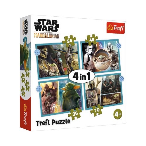 Puzzle 4in1 Star Wars Mandalorianul