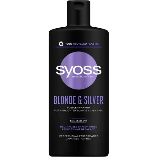 Sampon pentru par Blonde & Silver, 440 ml, Syoss