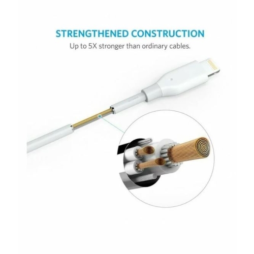 Cablu Anker PowerLine Select+ USB-C Lightning Apple MFi 0.91m Alb