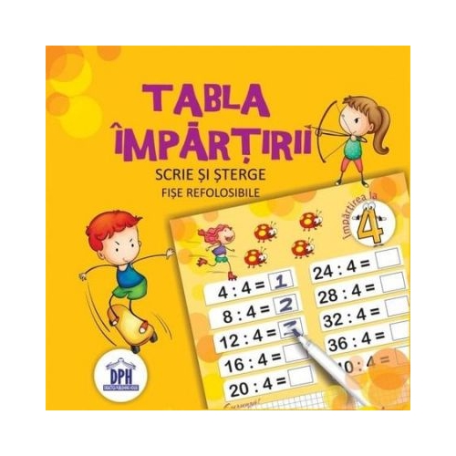 Tabla impartirii. Scrie si sterge. Fise refolosibile, editura Didactica Publishing House
