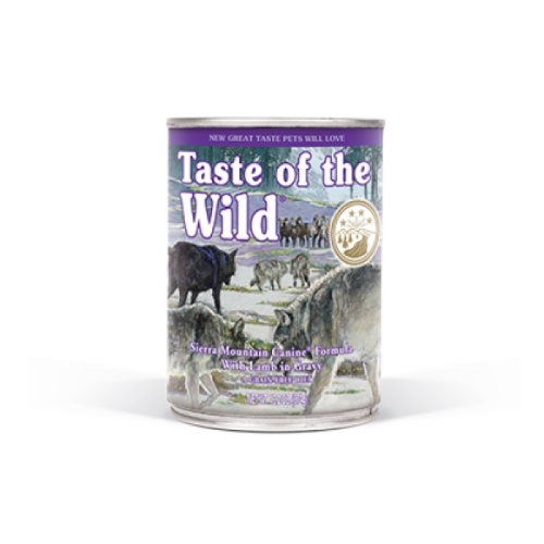 Conserva-pentru-caini,-Sierra-Mountain,-390 gr.,-Taste-of-the-Wild