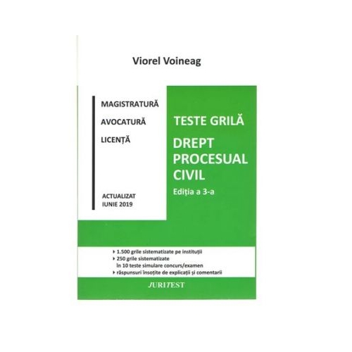 Teste grila. Drept procesual civil. Editia a 3-a (Viorel Voineag)