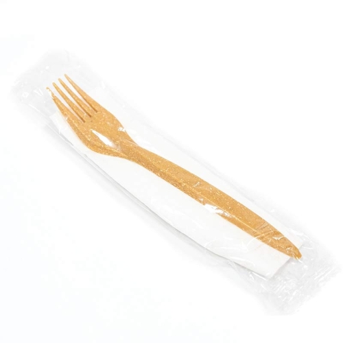 Furculita reutilizabila+servetel alb