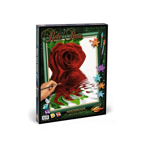 Kit pictura pe numere, trandafirul rosu, Schipper