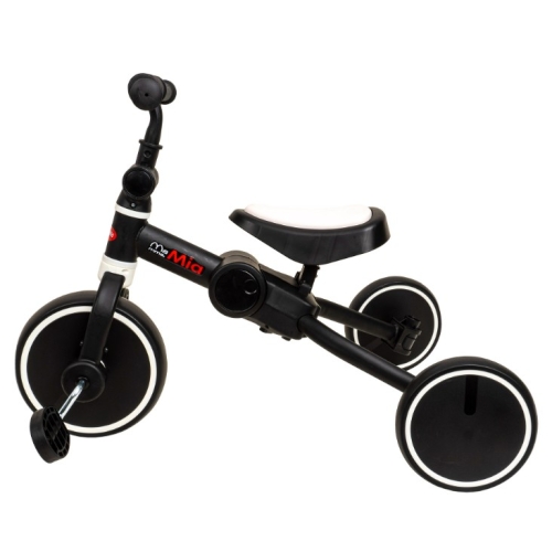 Tricicleta pliabila 2 in 1 pentru copii, negru-alb, reglabila, Mamma.Mia