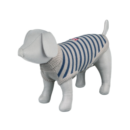 Trixie Pulover Milton S 40 cm Gri cu Albastru 