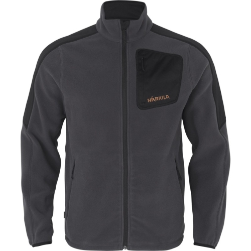 Jacheta Fleece Venjan Black-Grey Harkila
