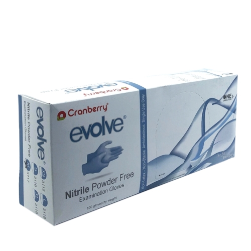 Manusi unica folosinta nitril nepudrate marimea M albastre 100buc, Cranberry